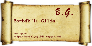 Borbély Gilda névjegykártya